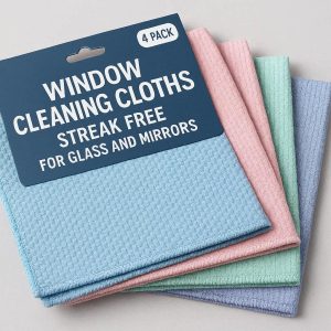 12 Window Cleaning Cloths 4 Pack Streak Free for Glass and Mirrors