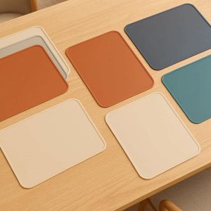 Heat Resistant Silicone Placemats Set of 6 for Dining Table