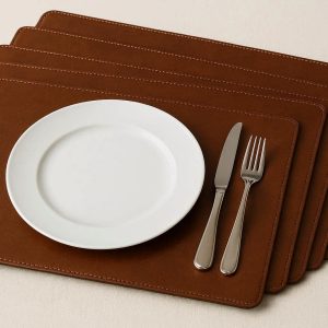 Leather Placemats Set of 4 Luxury for Formal Dining