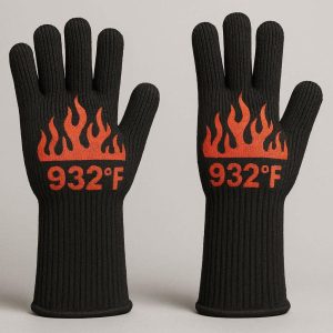 Long Heat Resistant Gloves for Grilling and Smoking Up to 932F