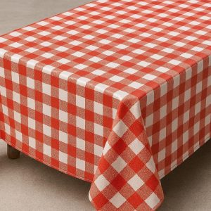 Heavy Duty Vinyl Tablecloth Gingham Pattern for Picnic
