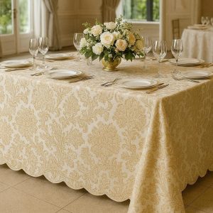 7 Luxury Jacquard Table Cover for Wedding Banquet Rectangular